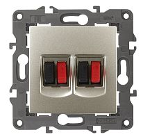 Розетка аудио без рамки Эра Elegance 2-м. шампань картинка